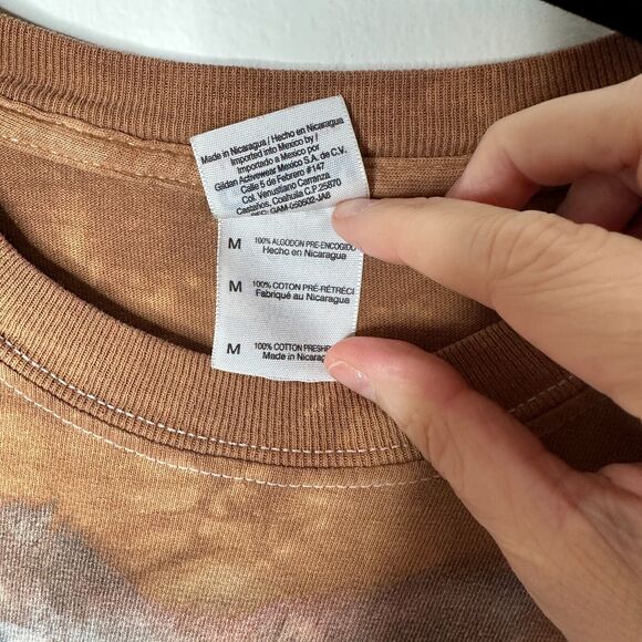 The Mountain Carol Cavalaris Wolves USA Dream Catcher Brown Tie Dye Tee Medium - Picture 5 of 11